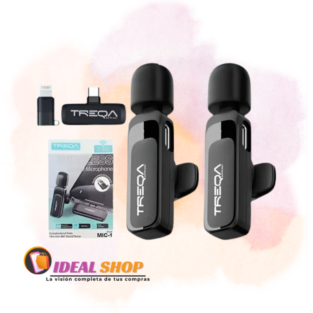 Micrófono Inalámbrico Lavalier para Celular (Tipo C y Lightning)