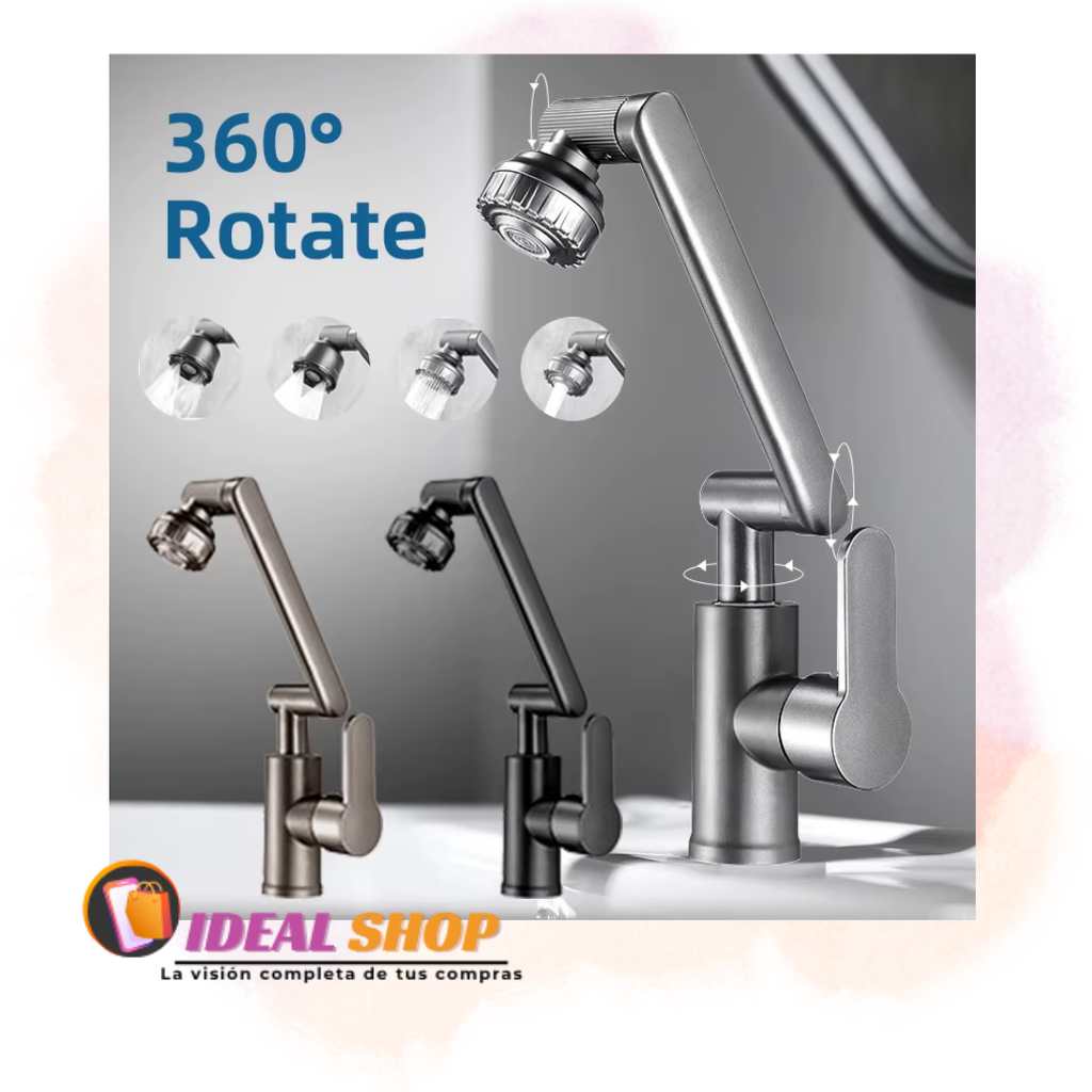 Grifo Giratorio Multidireccional y Ajustable (Cocina y Baño)