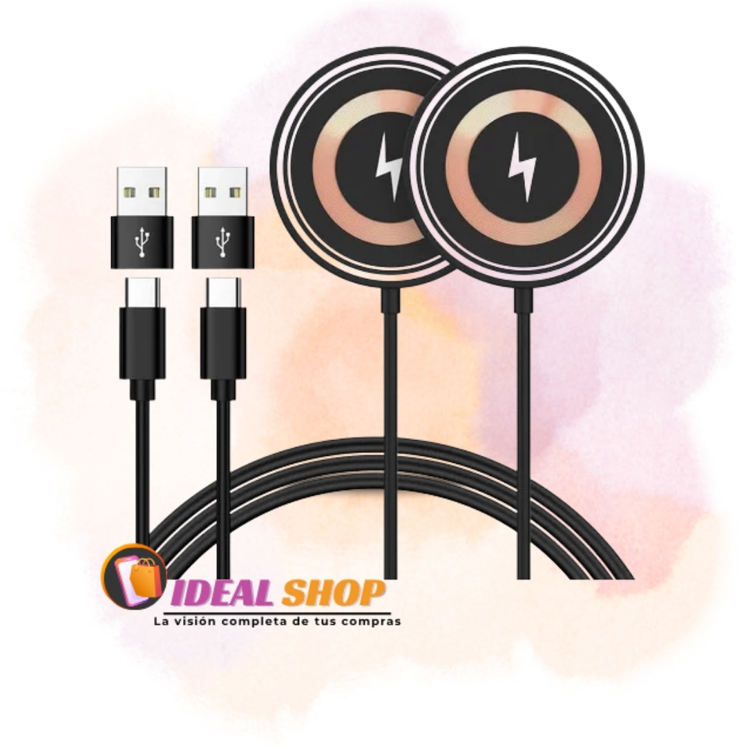 Cargador Inalámbrico Magnético Magsafe 15w- Diseño Redondo Tech (Qi Compatible)