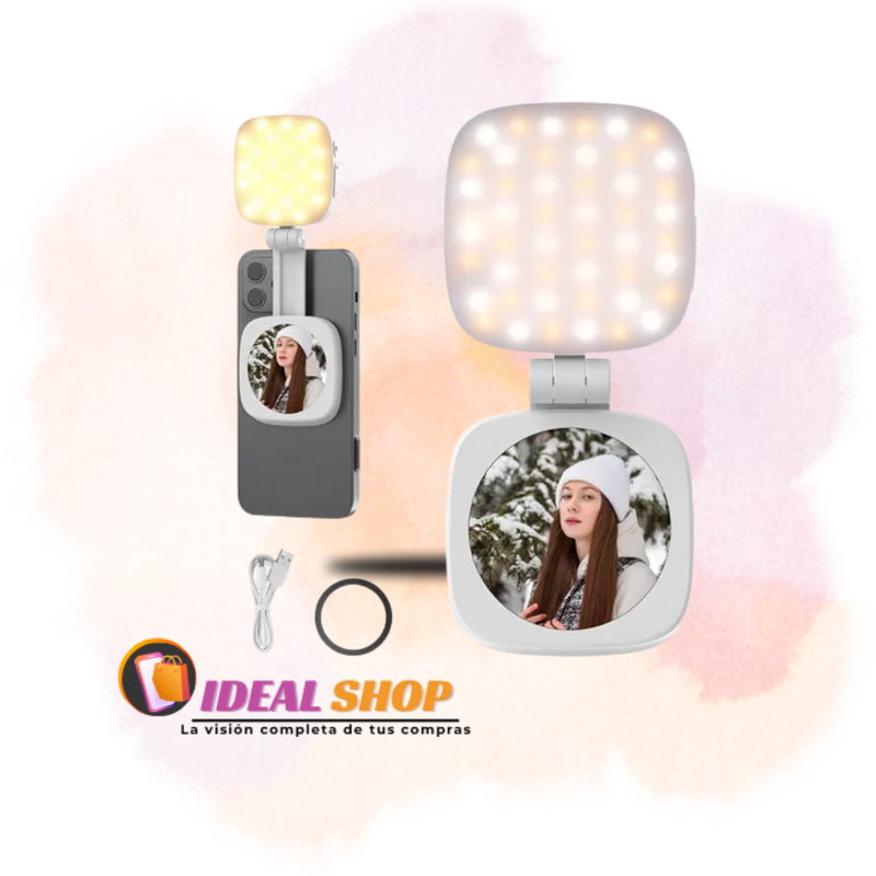 Luz LED de Relleno Magnético con Espejo
